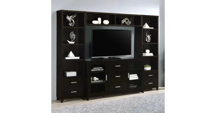 Lewes 4-piece 60-inch TV Entertainment Center Cappuccino