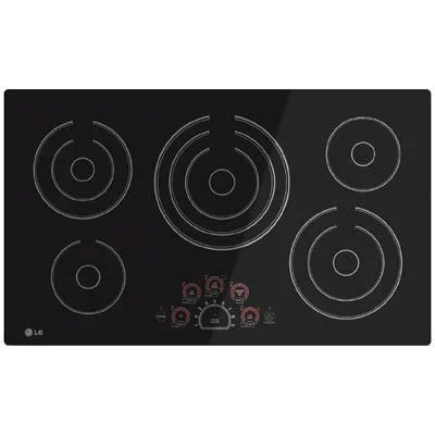 LG 36-inch Built-In Electric Cooktop with SmoothTouch™ Controls LCE3610SB
