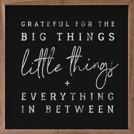 Little Things Black Wall Art