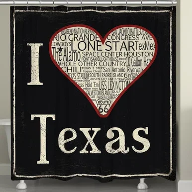Lone Star Love Shower Curtain