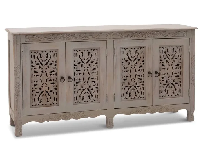 Lotus Carved 4 Door Console
