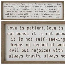 Love Is Patient Framed Wall Decor