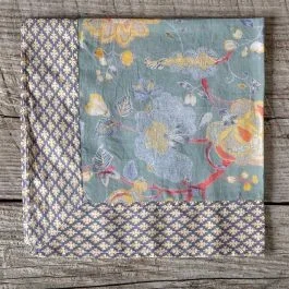 Malamar Teal Print Cloth Napkin Set of 6