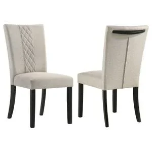 Malia Fabric Upholstered Dining Side Chair Beige (set of 2)