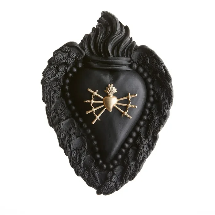 MATT ME HALF WAY BLACK CERAMIC HEART