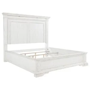 Mckinney Queen LED Light Panel Bed Vintage White