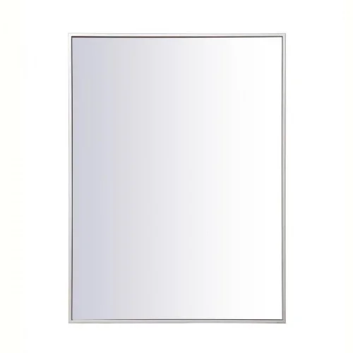 Metal frame rectangle mirror 27 inch in silver (758|MR42736S)