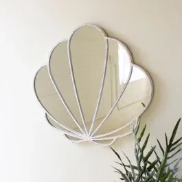 Metal Framed Seashell Wall Mirror