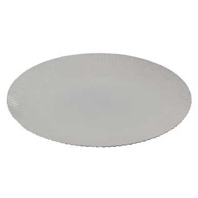Metal Grooved Serving Platter