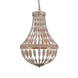 Metal Leaf Empire Chandelier | SHIPS FREE