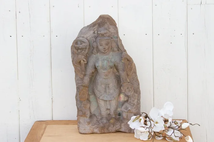 Mid 19th Century Indian Yakshi Stone Statue