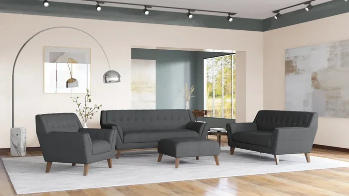 Mid-Century Modern 4-Piece Living Room Set