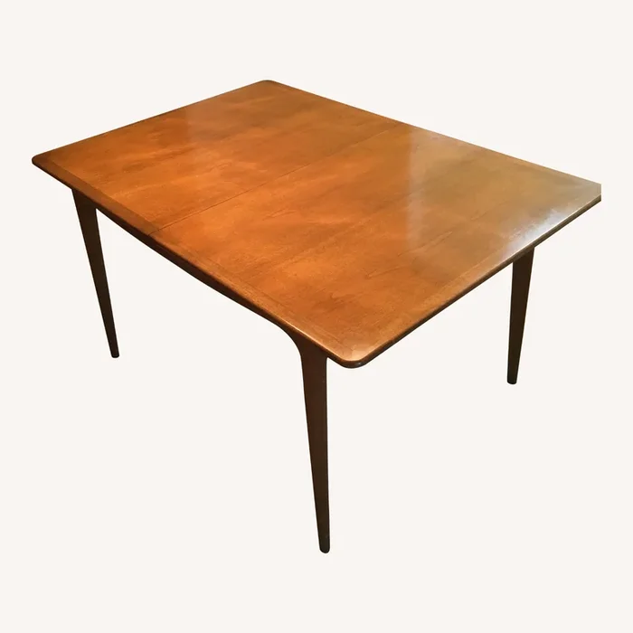 Mid Century Modern Walnut Table with Two Leaves