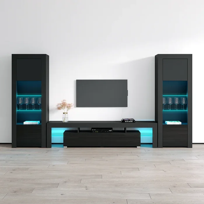 Milano 200-BK-BK Entertainment Center