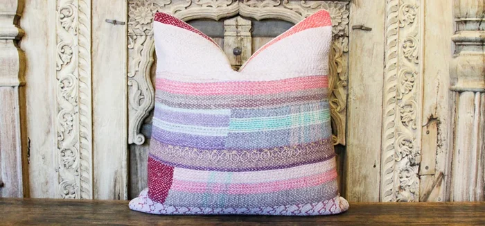 Minal Bengal Kantha Pillow (Trade)
