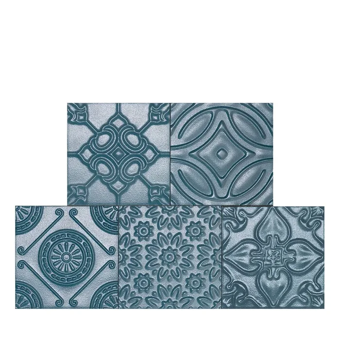 Mix Atlantic Blue Set of 24 Square Tiles