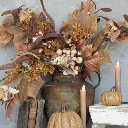 Mixed Autumn Foliage Stem Set of 3