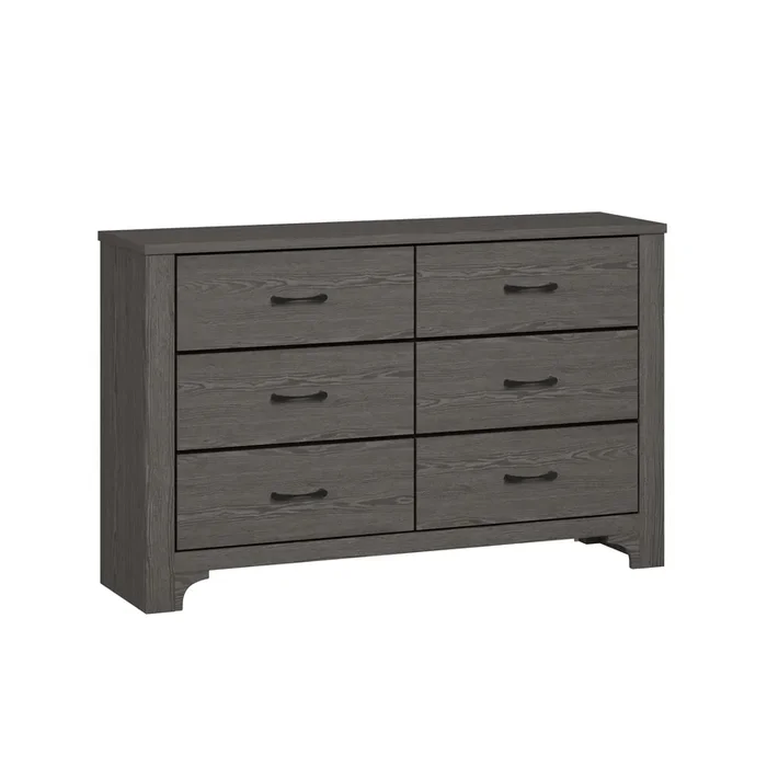 Modern Farmhouse 6-Drawer Dresser with Fully Finished Drawer Interiors