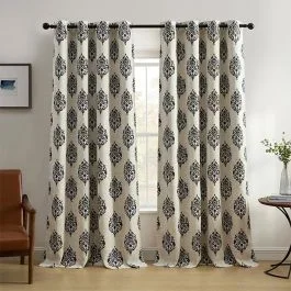 Modern Medallion Room Darkening Curtain Panel