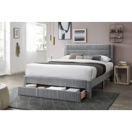 Moris Storage Bed Light Grey Corduroy