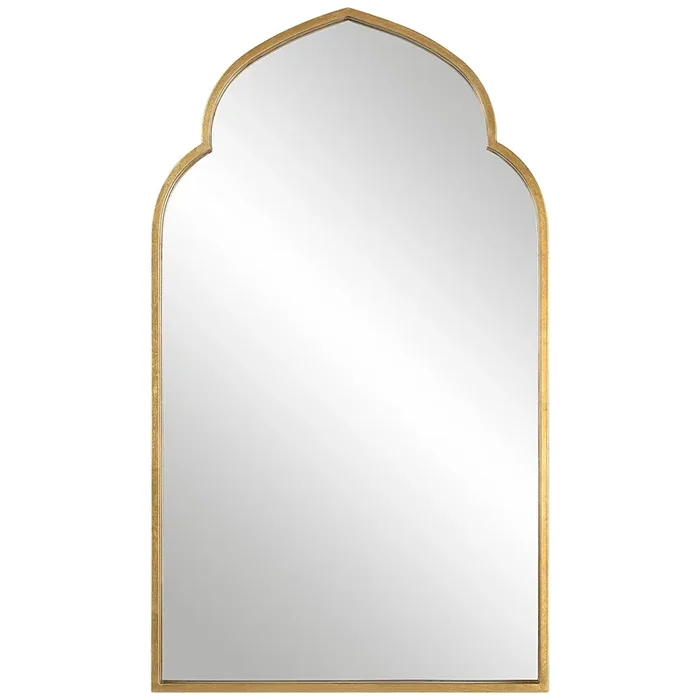 Moroccan Arched Mirror – Lightly Antique Gold