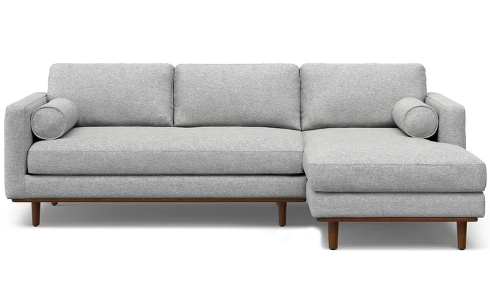 Morrison Right Sectional Sofa in Woven-Blend Fabric