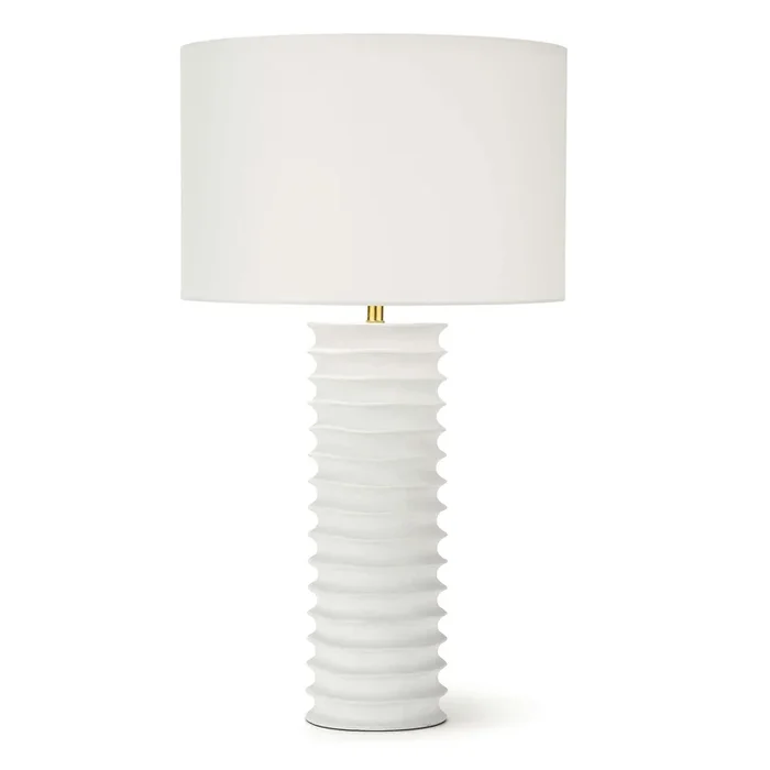 Nabu Metal Column Table Lamp (White)
