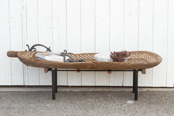 Naga Trough Table with Mother of Pearl Inlay (Trade)