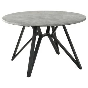 Neil Round 50-inch Smarttop Dining Table Gunmetal