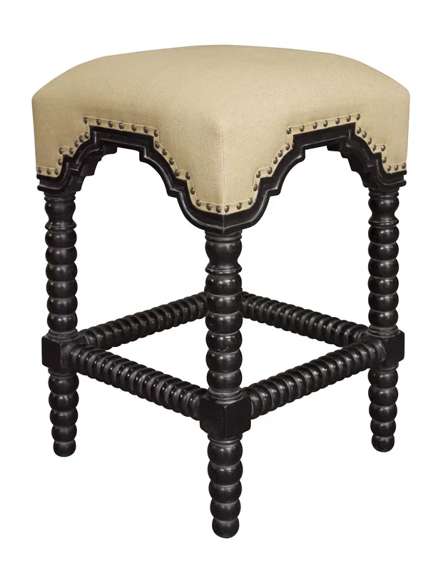 Noir Abacus Counter Stool – Hand Rubbed Black