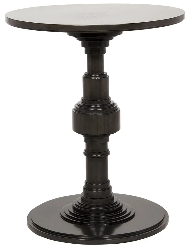 Noir Apollo Side Pedestal Table – Pale Brown