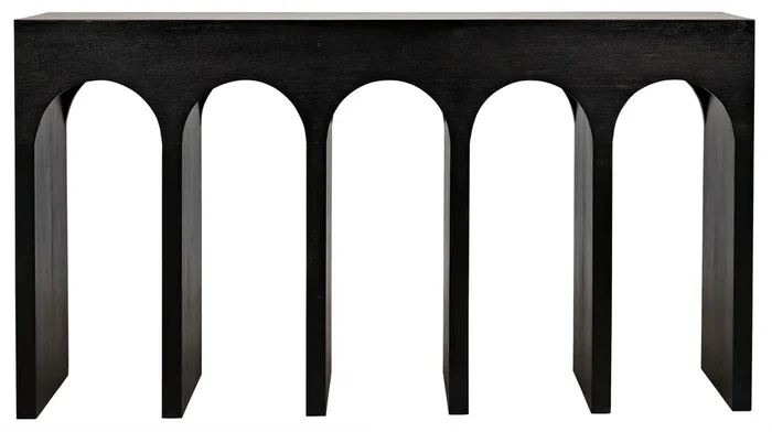 Noir Bridge Arched Console – Black