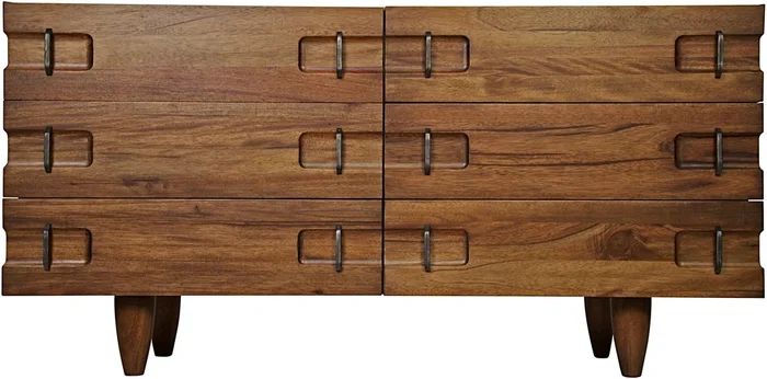Noir David 6 Drawer Sideboard – Dark Walnut