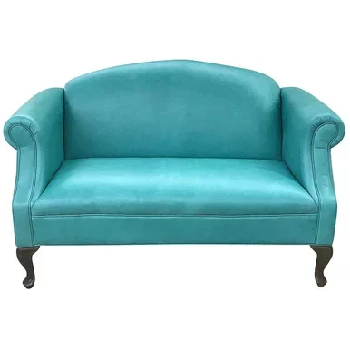 Nuevo Azul Contemporary Leather Settee