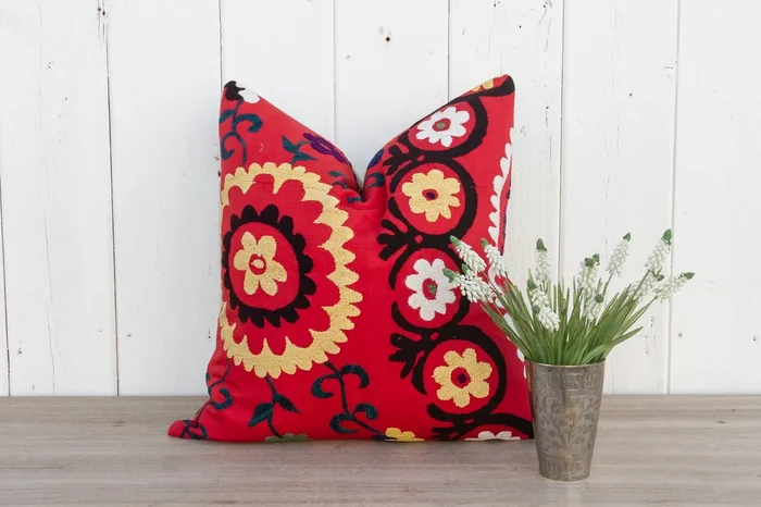 Nyra Large Vintage Suzani Pillow (Trade)