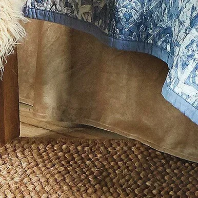 Oatmeal Velvet Bedskirt – Queen