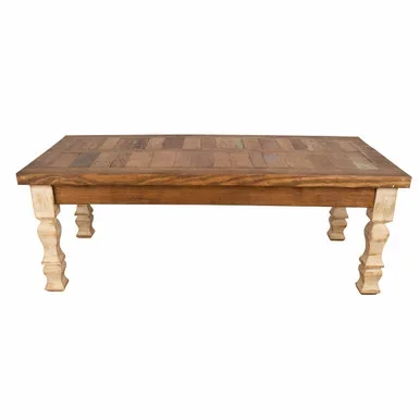 Old Wood Antique White Coffee Table