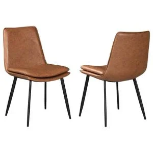 Ortega Upholstered Dining Side Chair Coffee (set of 2)