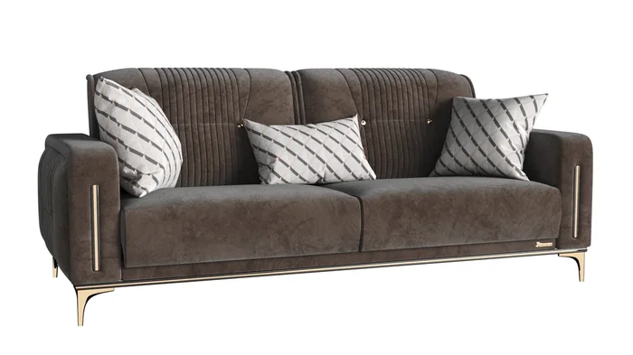 Ottomanson Angel Collection Upholstered Convertible Sofabed with Storage