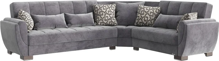 Ottomanson Armada Air Collection Upholstered Convertible Sectional with Storage, AIR-SEC