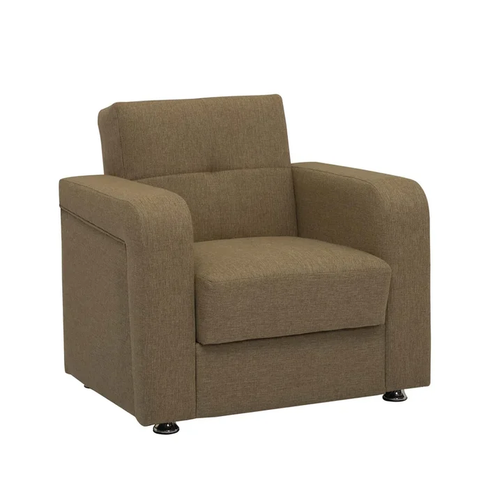 Ottomanson Harmony Collection Upholstered Convertible Armchair with Storage