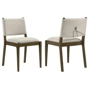 Ottowa Upholstered Dining Side Chair Brown (set of 2)