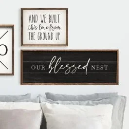 Our Blessed Nest Black Framed Wall Sign