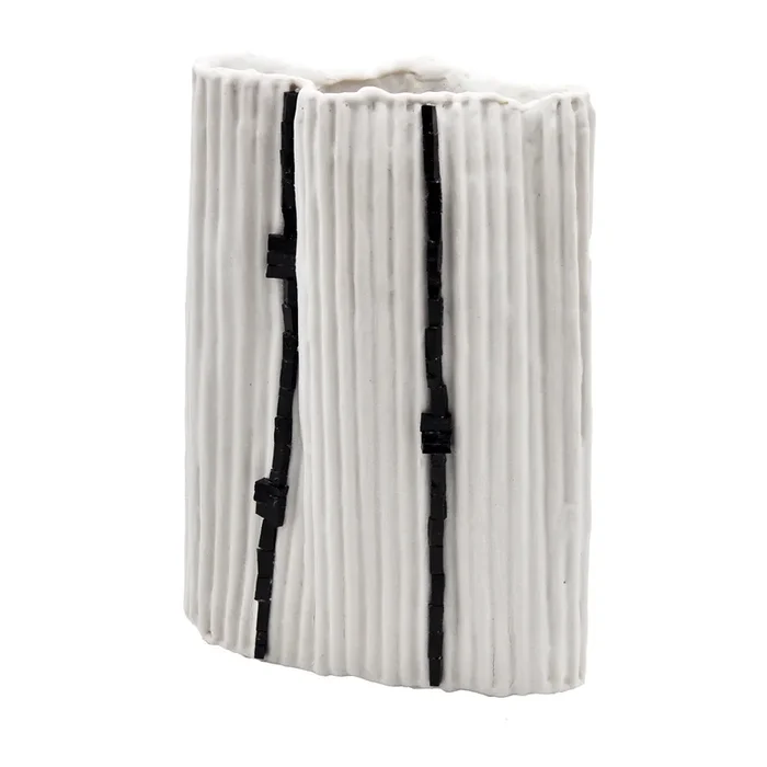 Paesaggio 18 #1 White Decorative Vase by Nino Basso