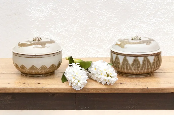 Pair of Imperial Asian Porcelain Lidded jars