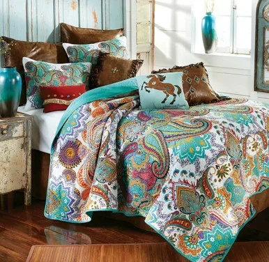 Paisley Brilliance Quilt Bed Set – King