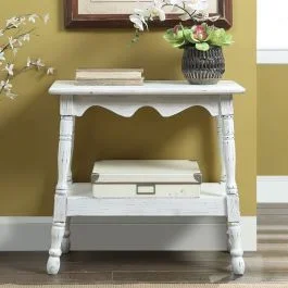 Pale 2 Tier Farmhouse Accent Table