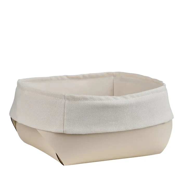 Panna Cotta Leather With Removable Cotton Bag Bread Basket