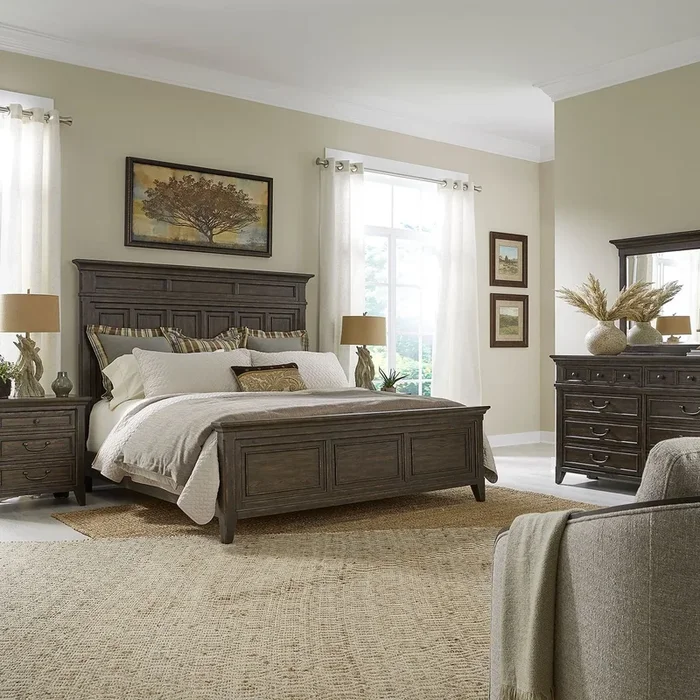 Paradise Valley 4-Piece King Panel Bedroom Set