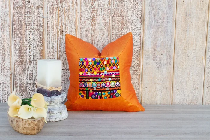 Pari Indian Silk Decorative Pillow Cover